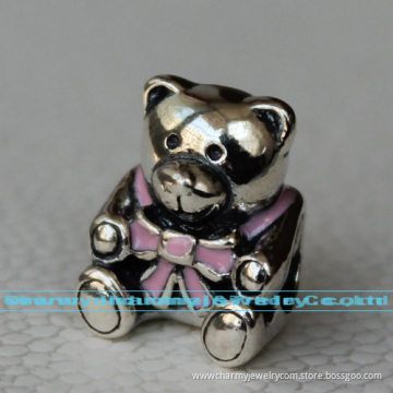 Enamel Sterling Silver Jewelry Teddy Bear Charm
